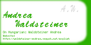 andrea waldsteiner business card